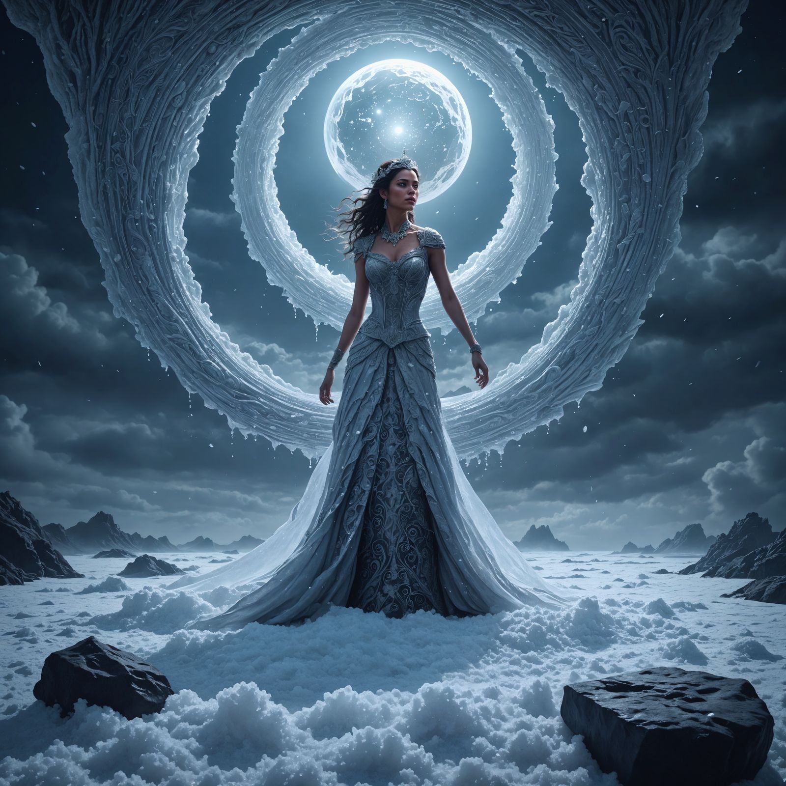 Surreal Salt Goddess in Stunning Digital Art