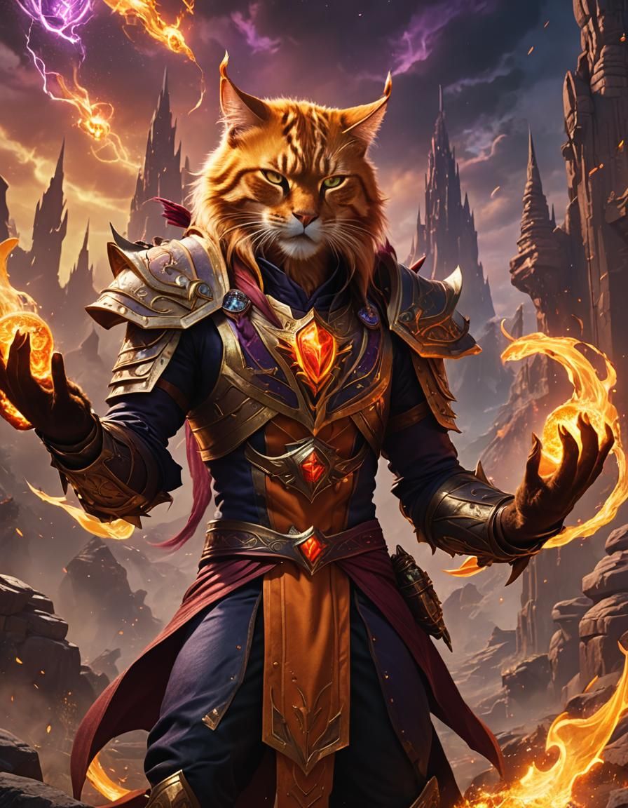 Orange Cat Cosplay as Kael'thas Sunstrider
