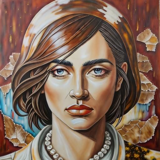 Abstract Encaustic Painting