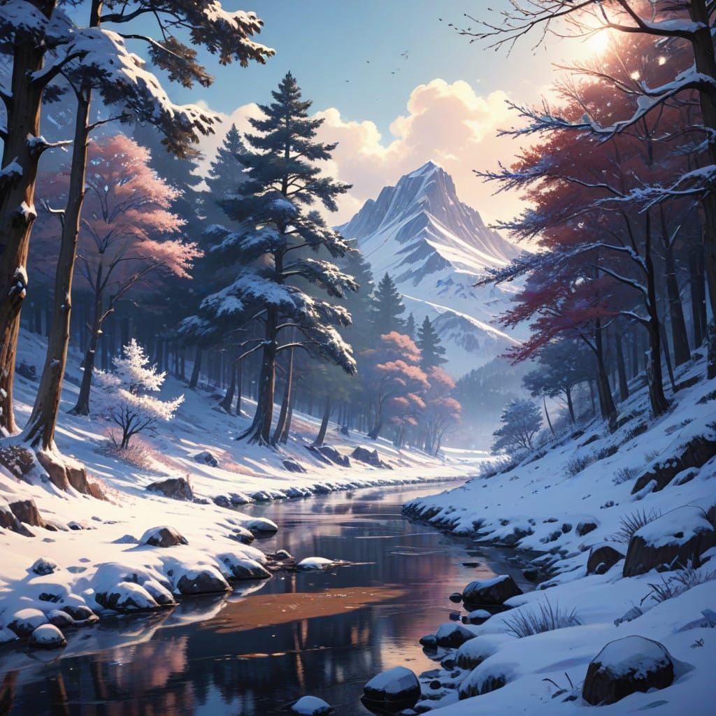 Cyberpunk Anime Winter Masterpiece