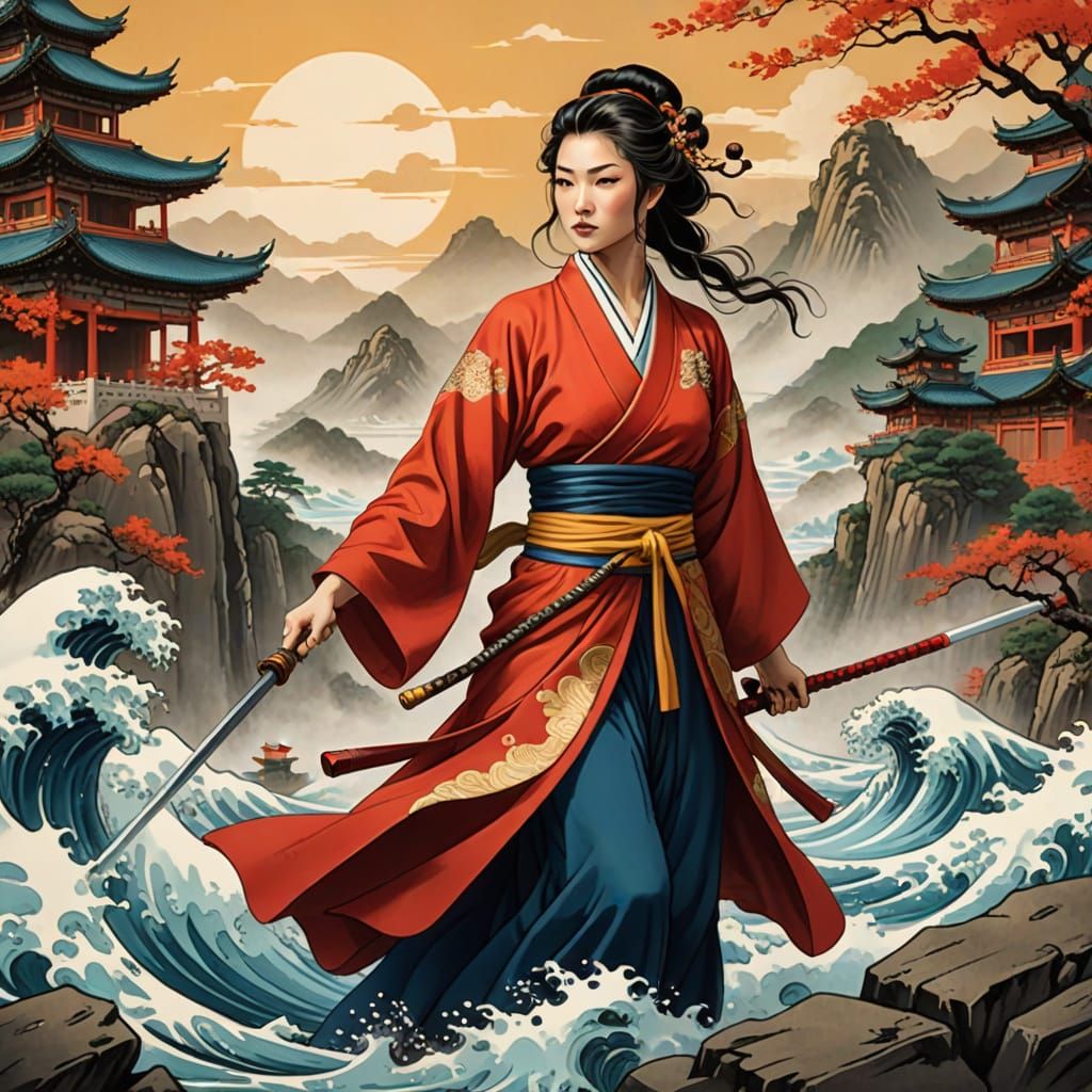 Ancient Chinese Martial Arts Master in Serene Tang Dynasty T...