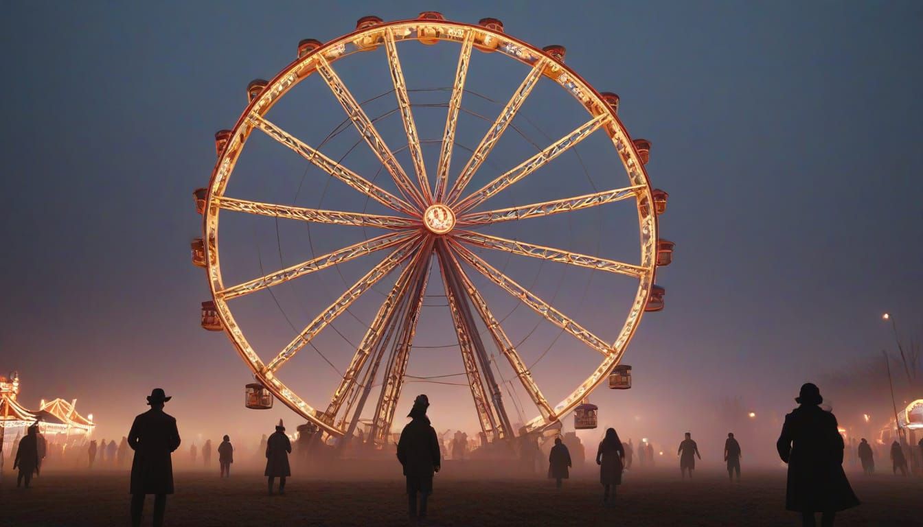 carnival at dusk
