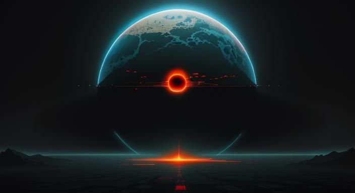 Eldritch Black Hole in Cyberpunk Style