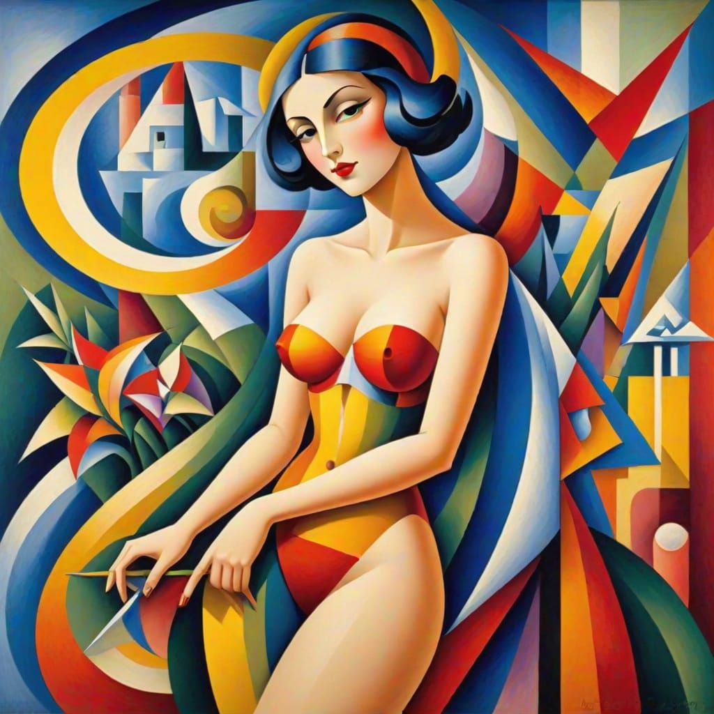 Abstract Cubist Portrait of Gratitude to Early Avant Garden ...