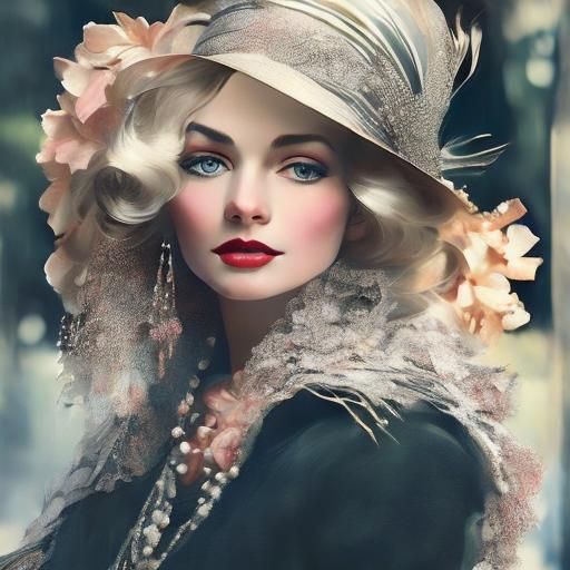 Elegant 1920s Couple in High Resolution