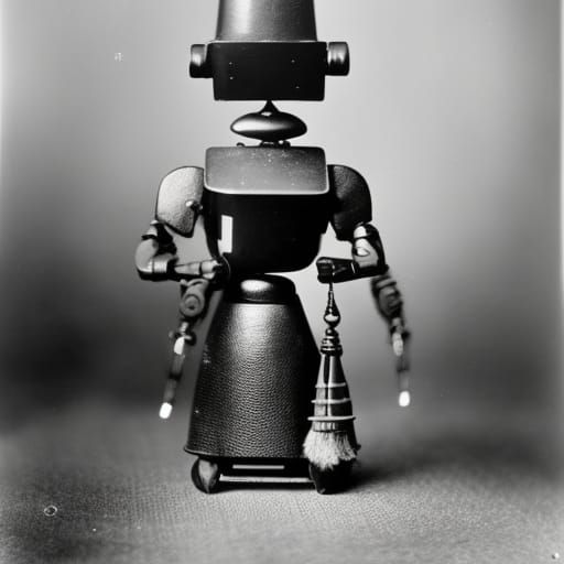 Jolie Laide Robot in 1910s Photography Style