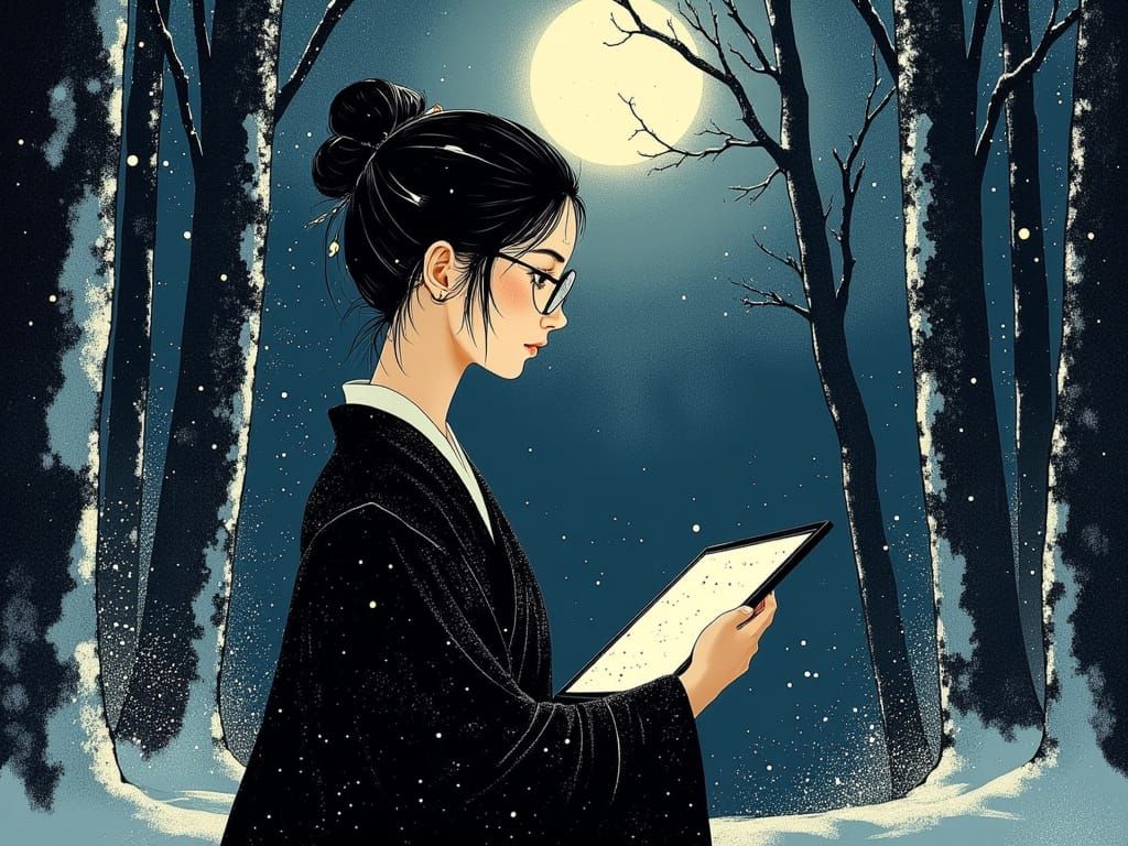 Mysterious Snowy Forest Encounter with a Young Korean Mathem...