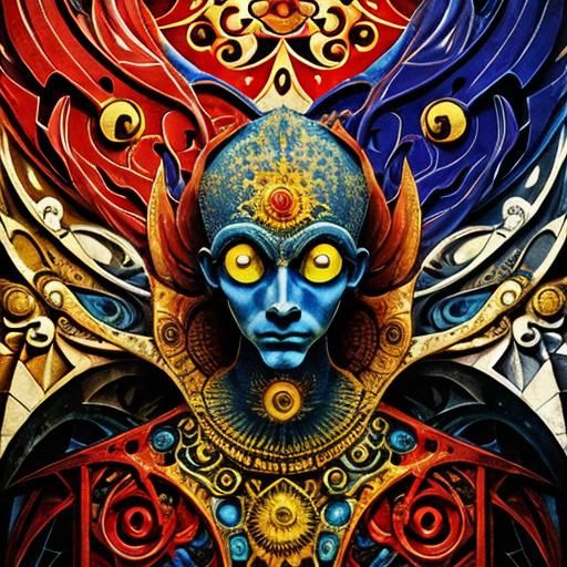 Abstract Expressionist 3D Render in Hyper-realism Style