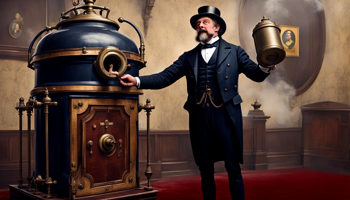 Victorian Man Tipping Hat in Greeting