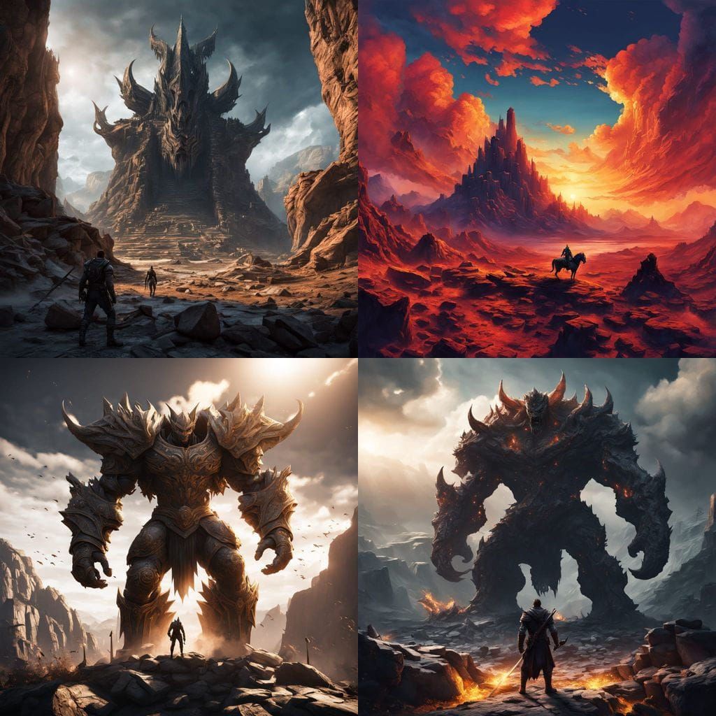 Epic Battle: Light Warrior vs Shadow Demon in 3D