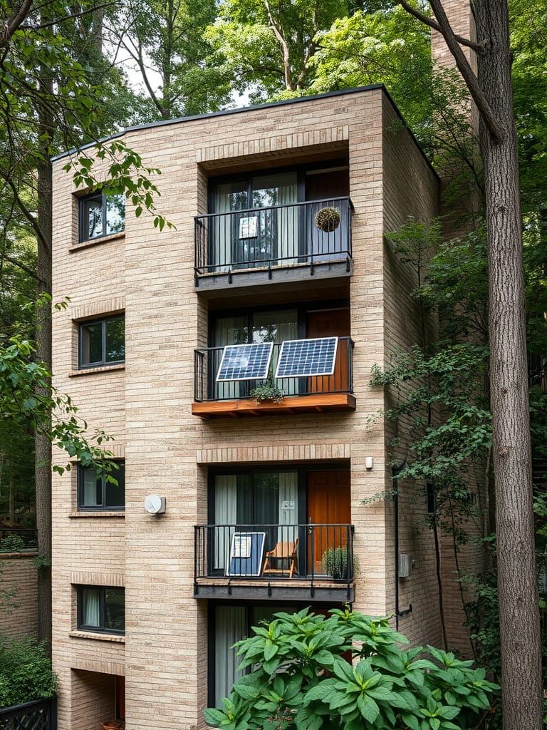 Modern Cinderblock Apartments with Solar-Powered Balconies i...