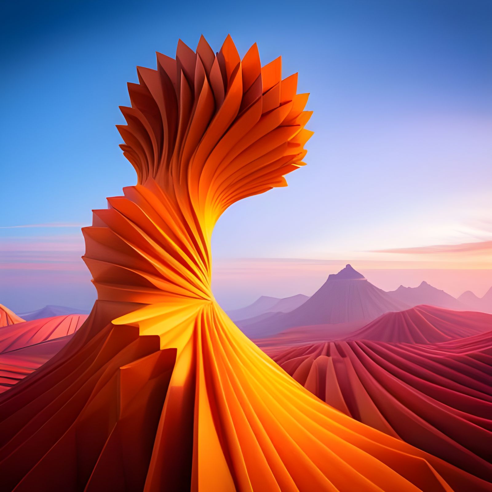 Origami Papercraft in Soft Focus, 8K