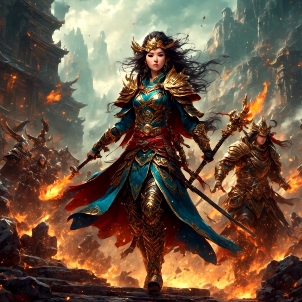 Phoenix Mage and Barbarians Explore Lost City