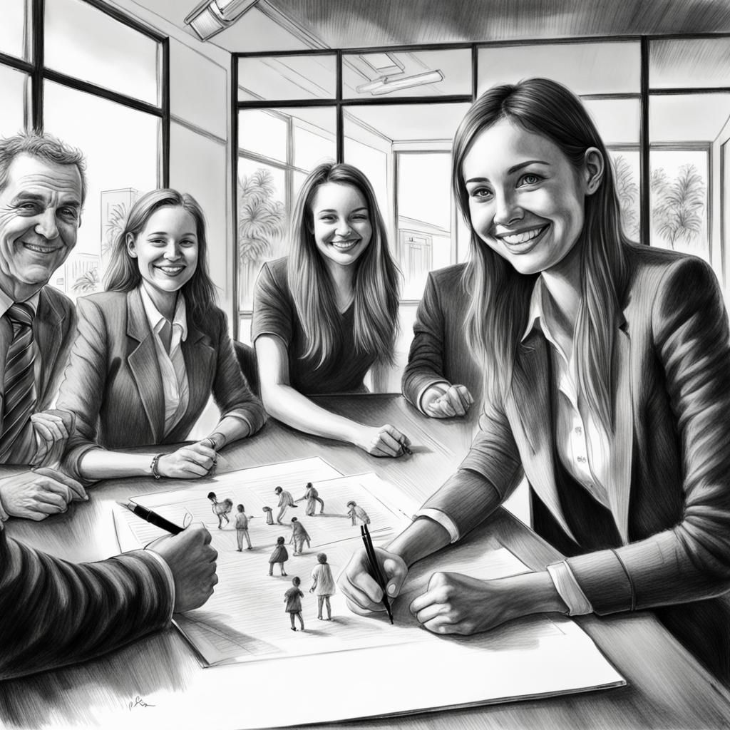 Welcoming New Team Member: Detailed Charcoal Drawing