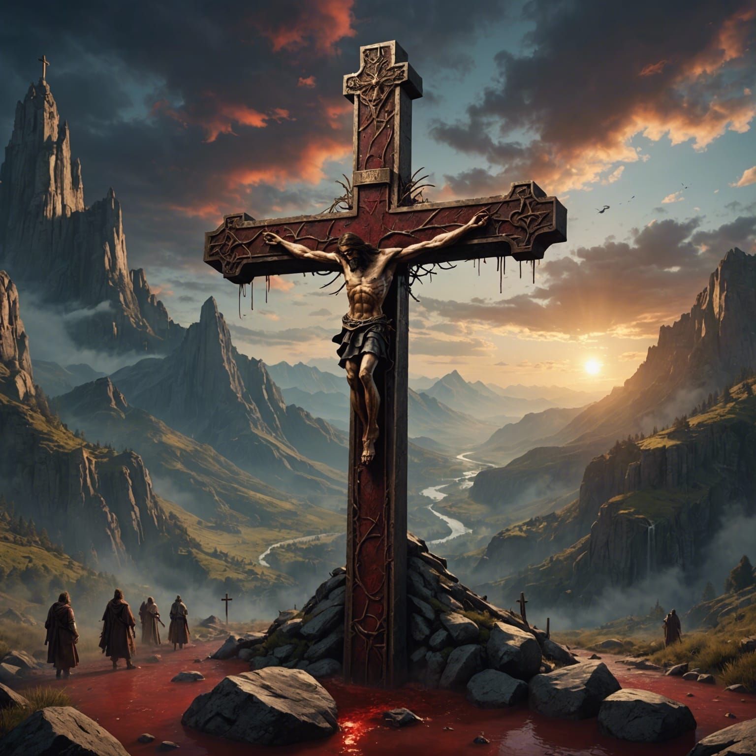 The Cross of Jesus: Biblical Matte Painting