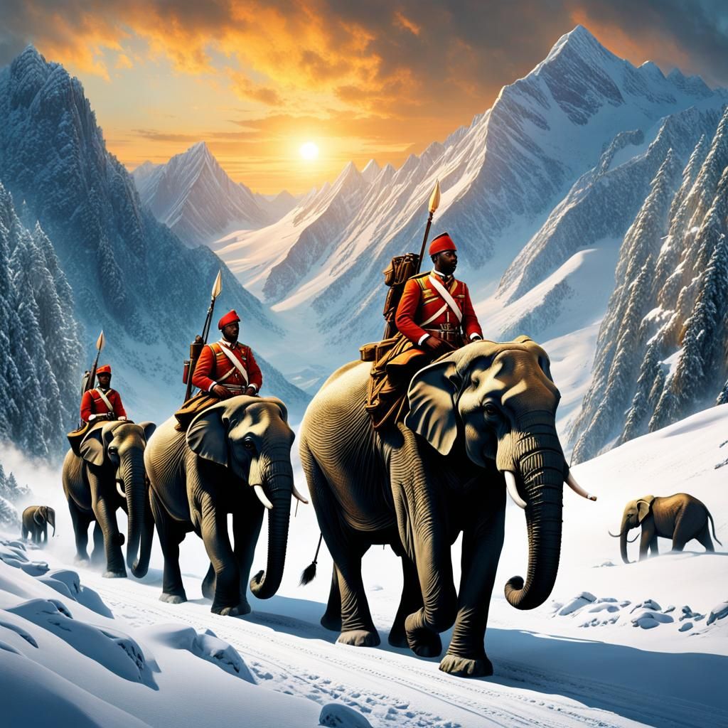 Hannibal's Treacherous Journey Through Snowy Alps