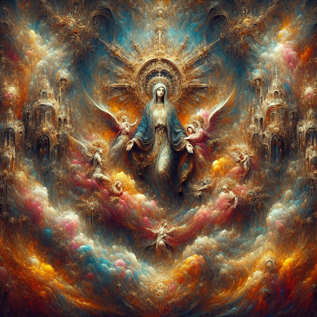 Holy Mary: Religious Symbolism in Matte Painting