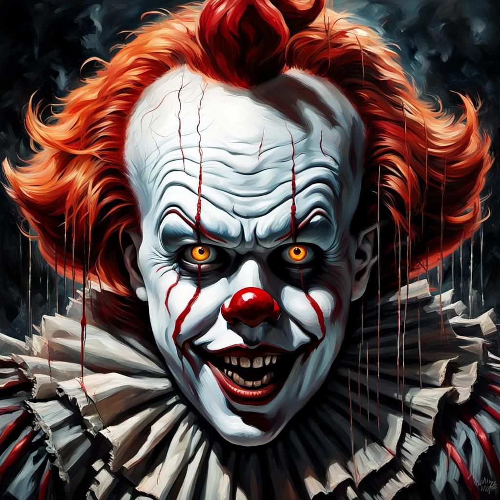 Grotesque Pennywise with Spider Legs: An Impressionist Maste...