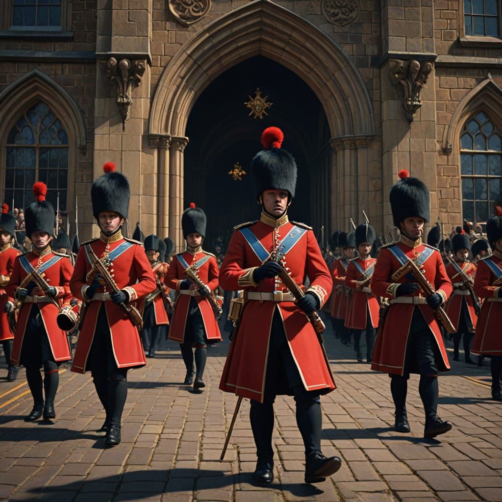 Royal Guards in Fantastical England