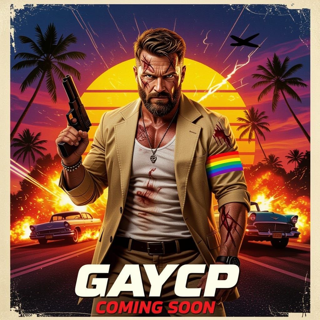 GAYCP Movie Poster: Fierce Spy in Chaotic Action