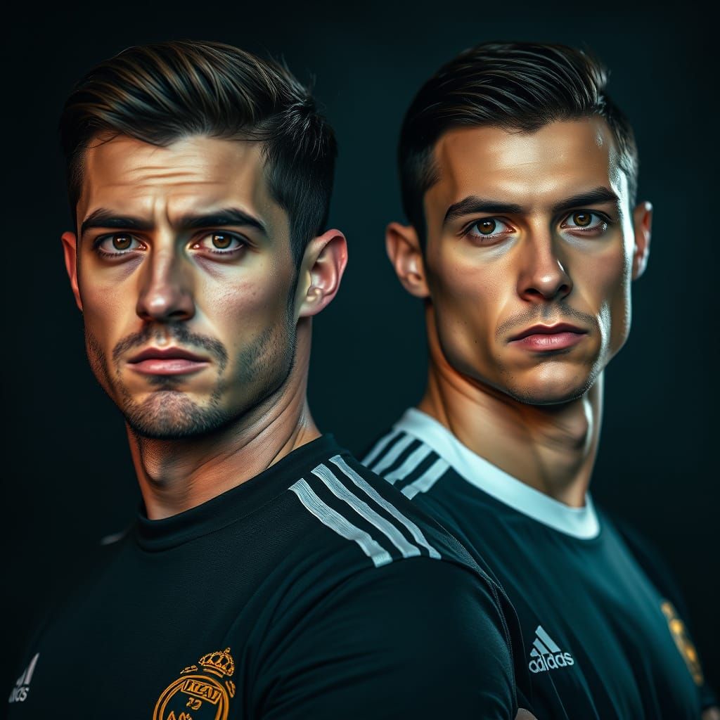 MrBeast and Cristiano Ronaldo in Hyperrealistic Portrait