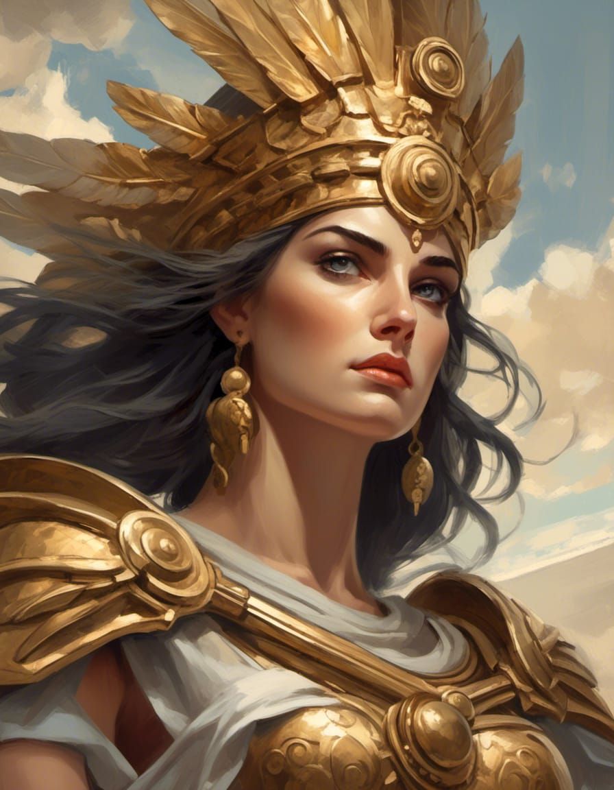 Athena Goddess of Logic in Ethereal Magical Realism