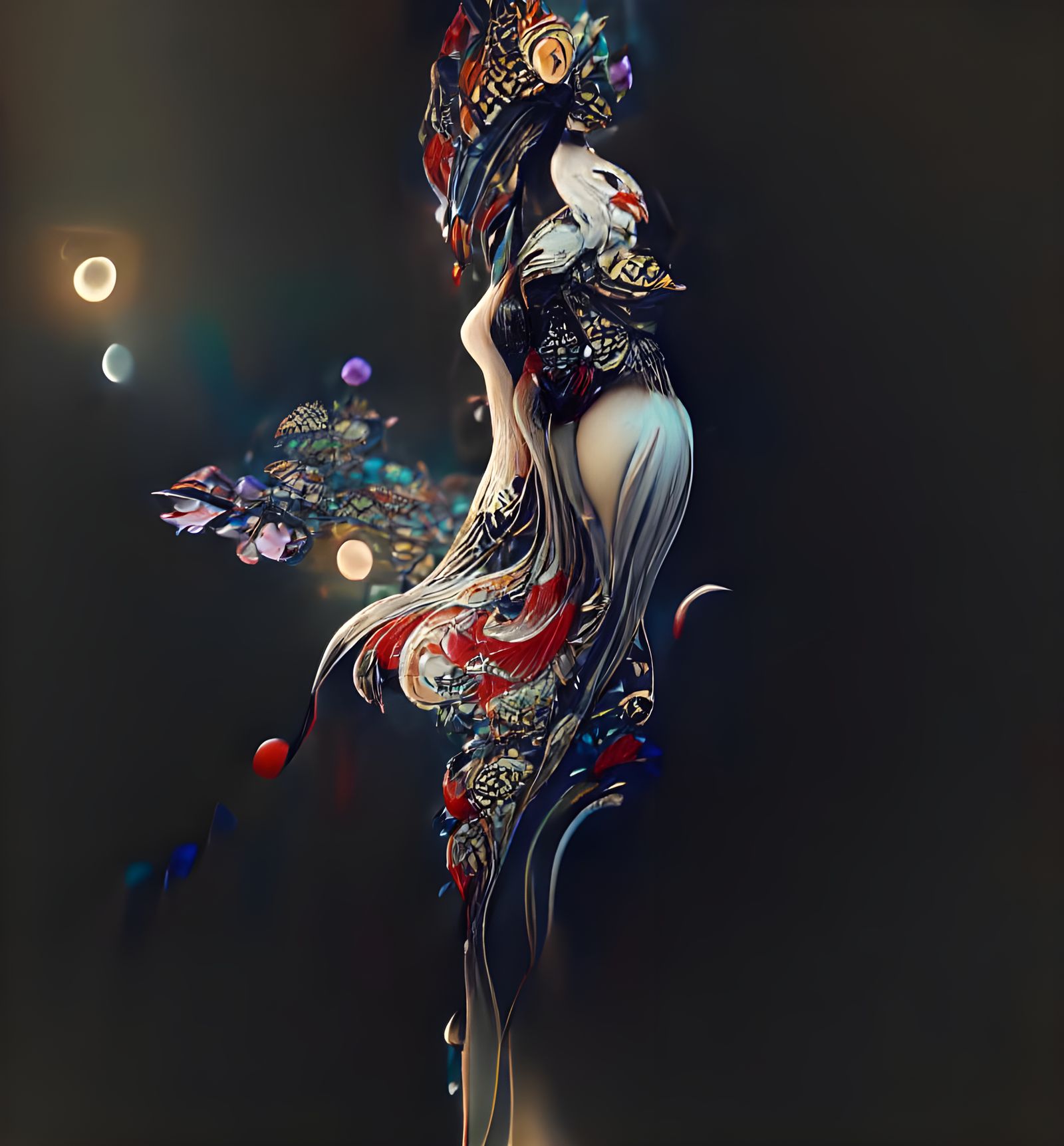 Decadent Vampire Queen in Renaissance Style