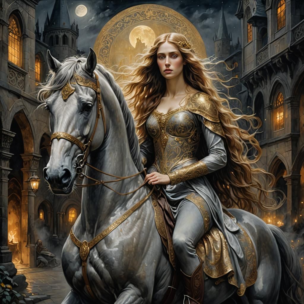 Lady Godiva Rides Through Medieval Town