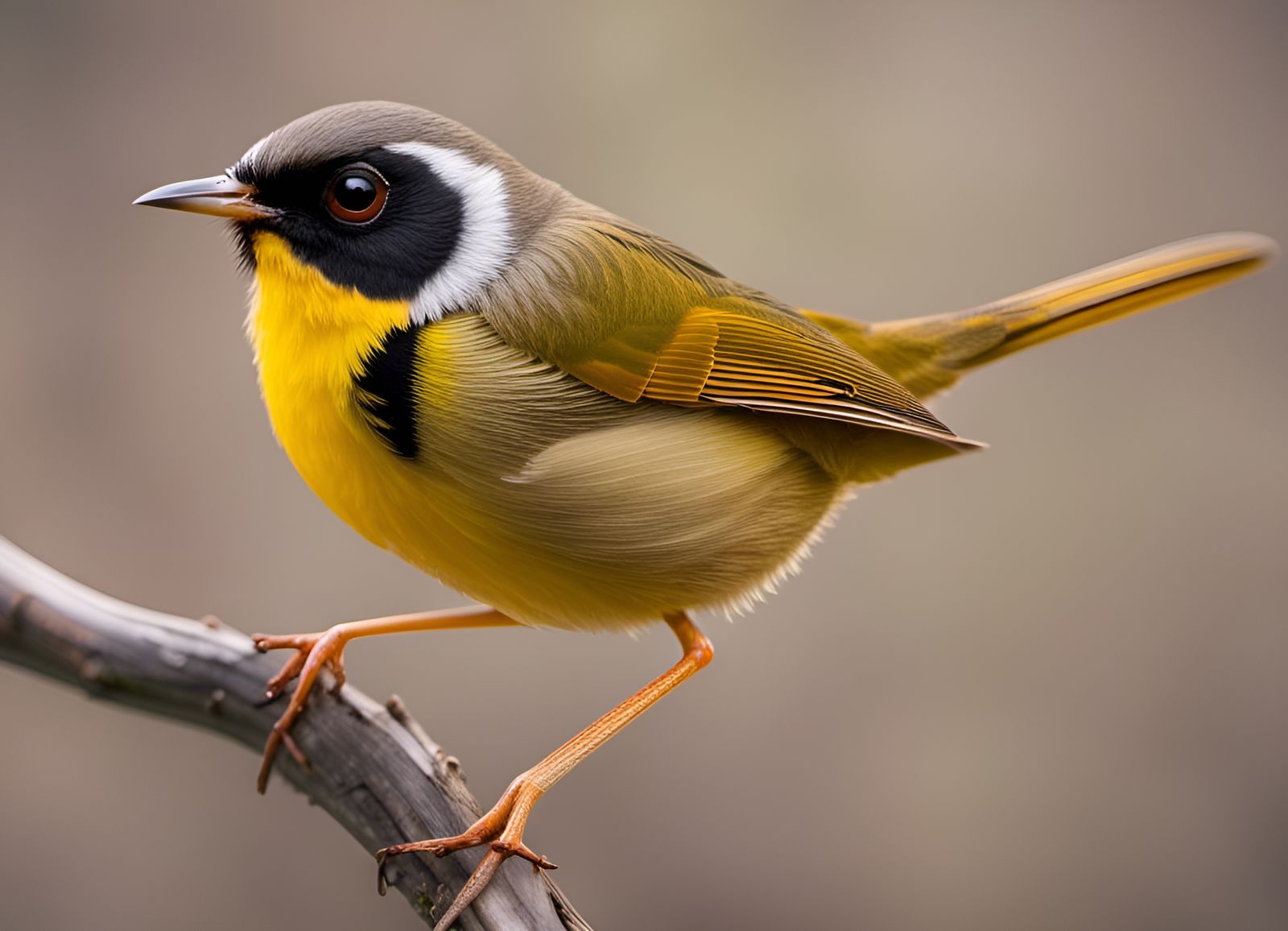 Vibrant Yellowthroat Portrait in Natural Light