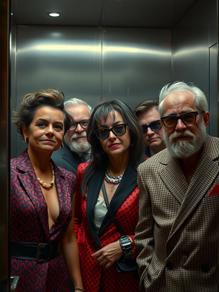 Eccentric Billionaires in Elevator: Dutch Golden Age Portrai...