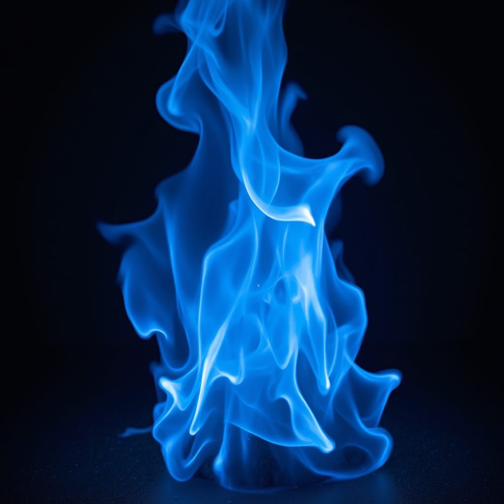 Dramatic Blue Fire Photography with Radiant Highlights