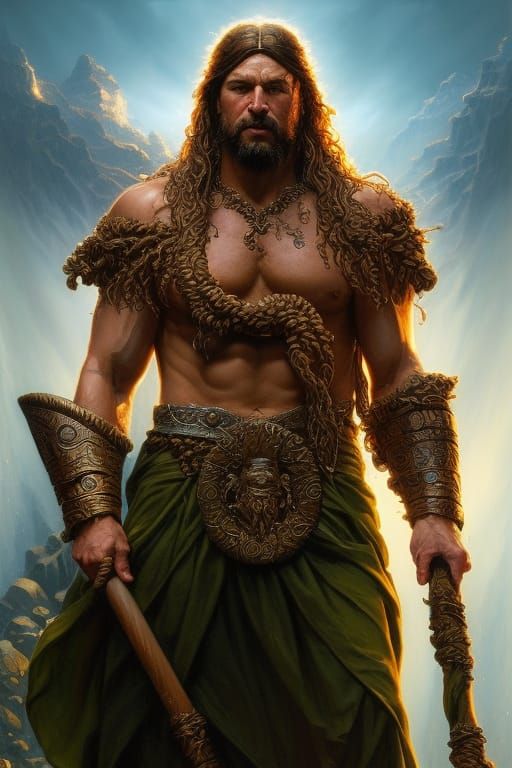 Water Druid God in Hyperrealistic Digital Art