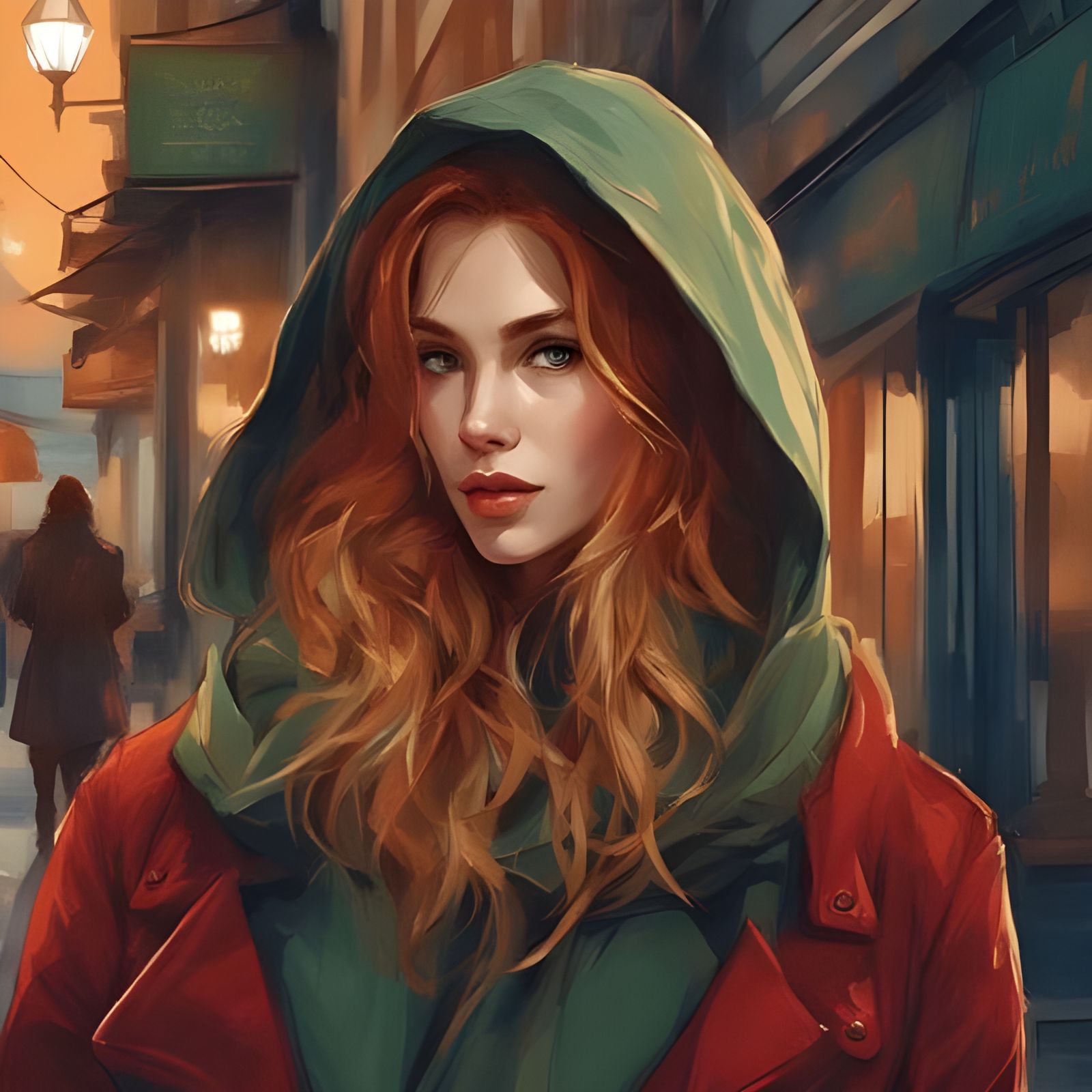 Stunning Swedish Girl in Cafe: Royo Style