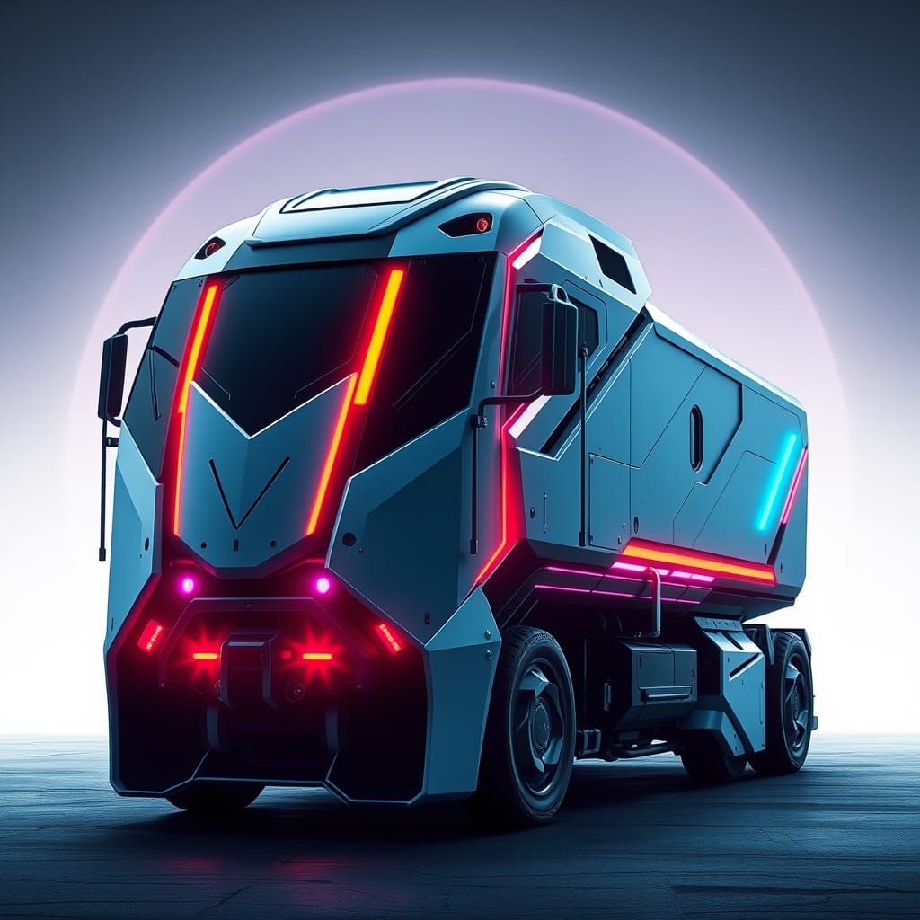 Futuristic Cyberpunk Vehicle Blends Elite Dangerous and HALO...