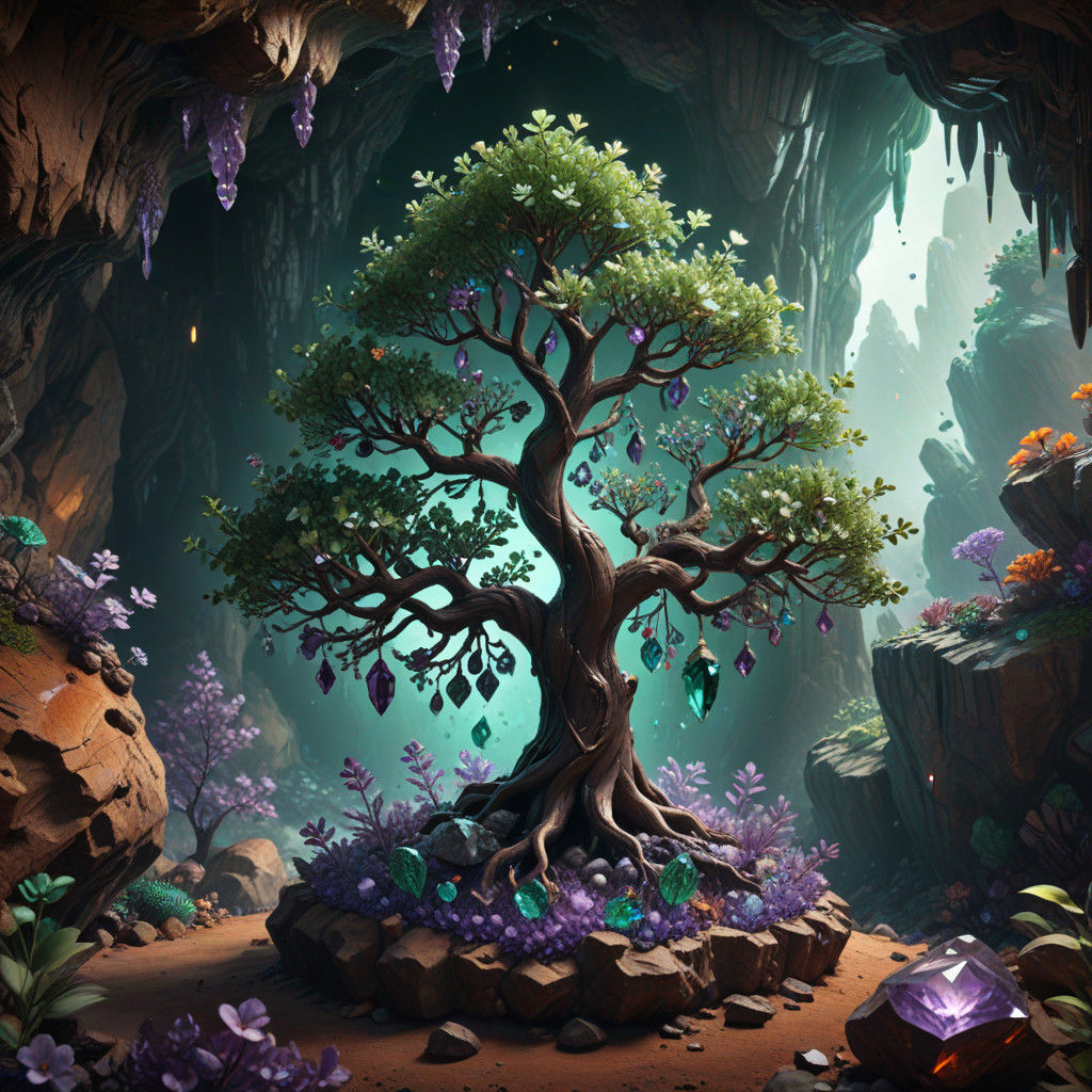 Tree and gemstones 15