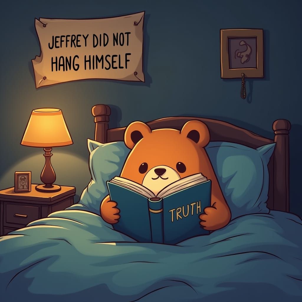 Cozy Cartoon Night with a Mysterious Message