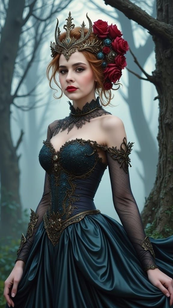 Ethereal Beauty in Opulent Regalia