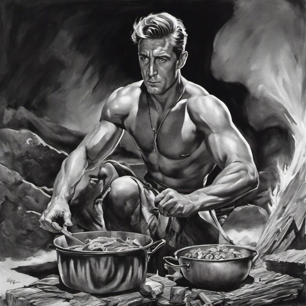 Kirk Douglas / Spartacus cooking 🎦🎞️