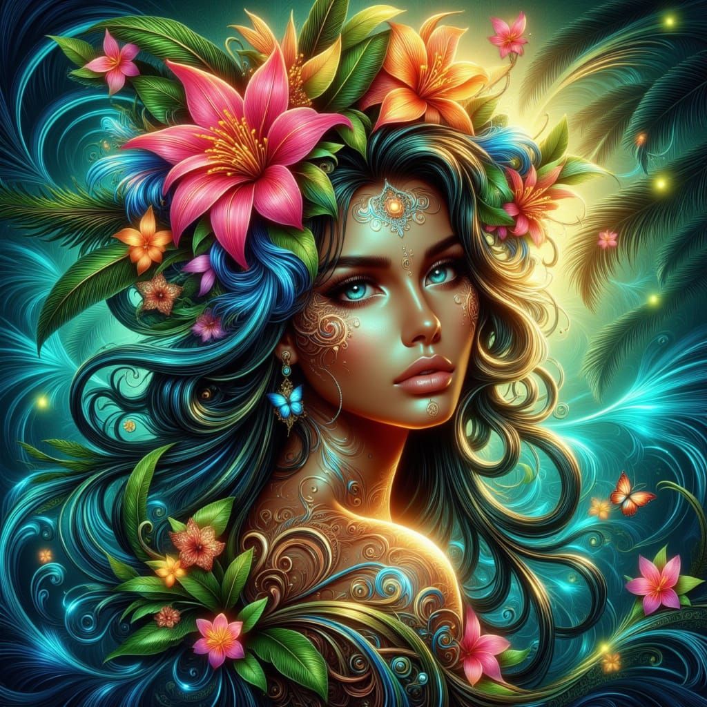 Exotic Art Nouveau Goddess