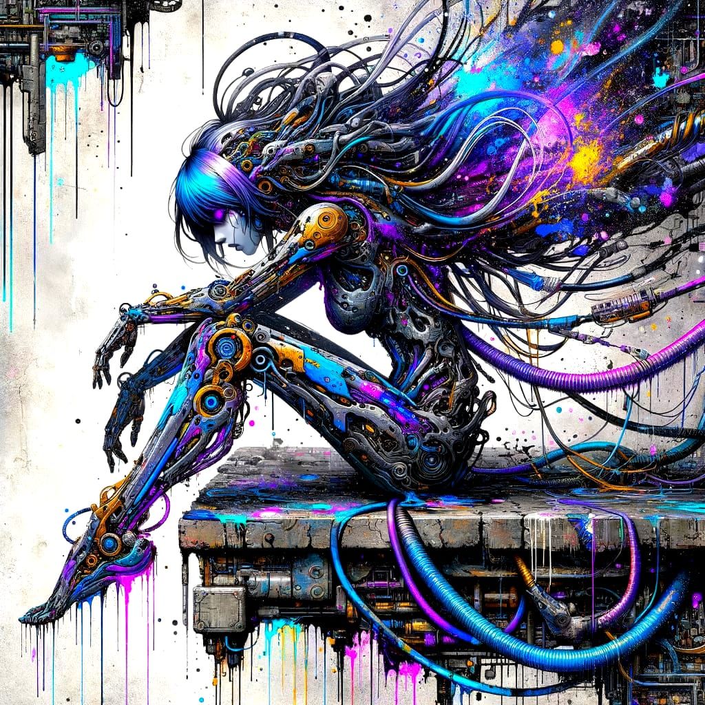 Cyberpunk Goddess in Hypermaximalist Splendor