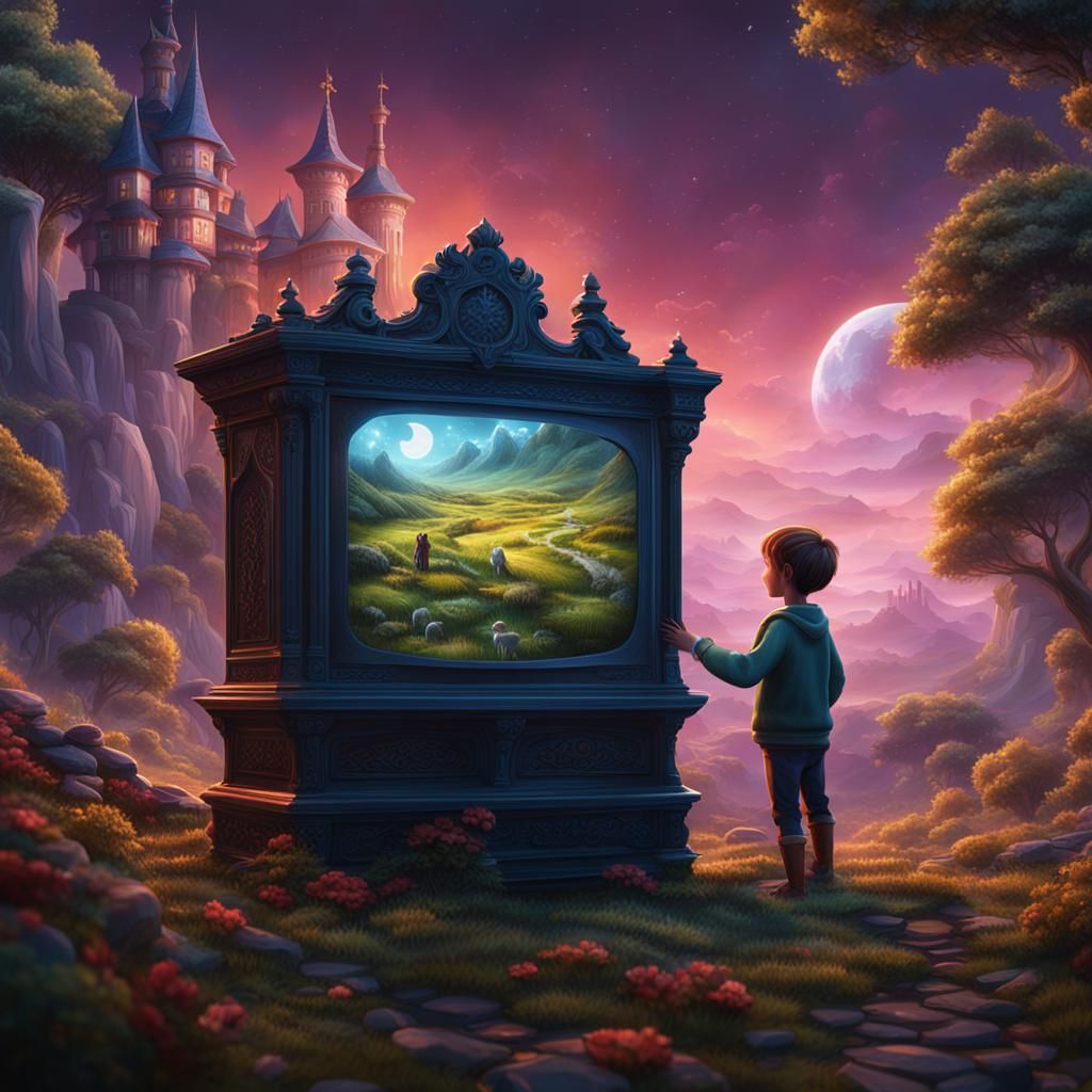 Fairytale Illustration: Turning Off the Screen