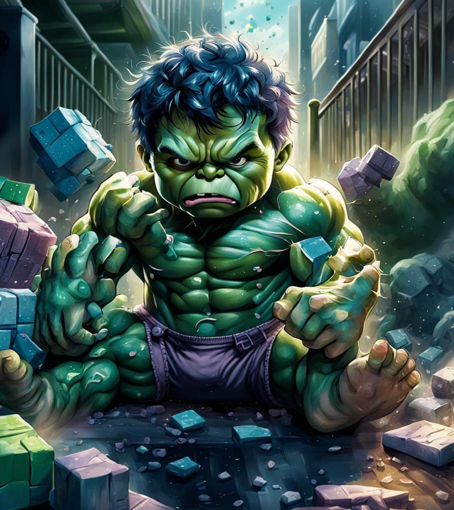 The Incredible Hulk as a Baby