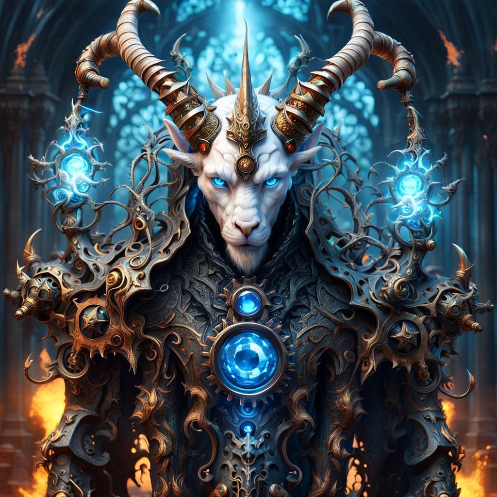 Mysterious Albino King in Gothic Punk Style