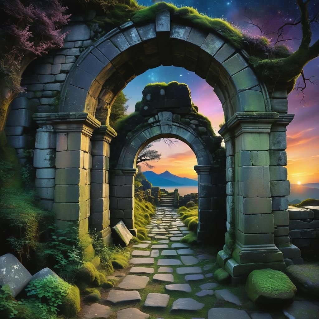 Mystical Gateway Between Dimensions at Twilight