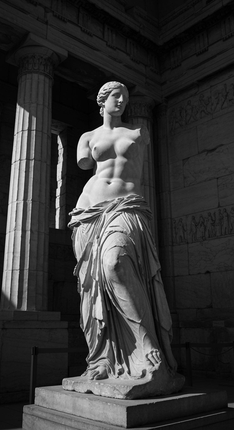 Venus de Milo in Art Nouveau Vector Style