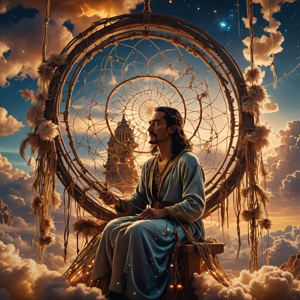 Dream Weaver at Cosmic Loom, Digital Matte Painting