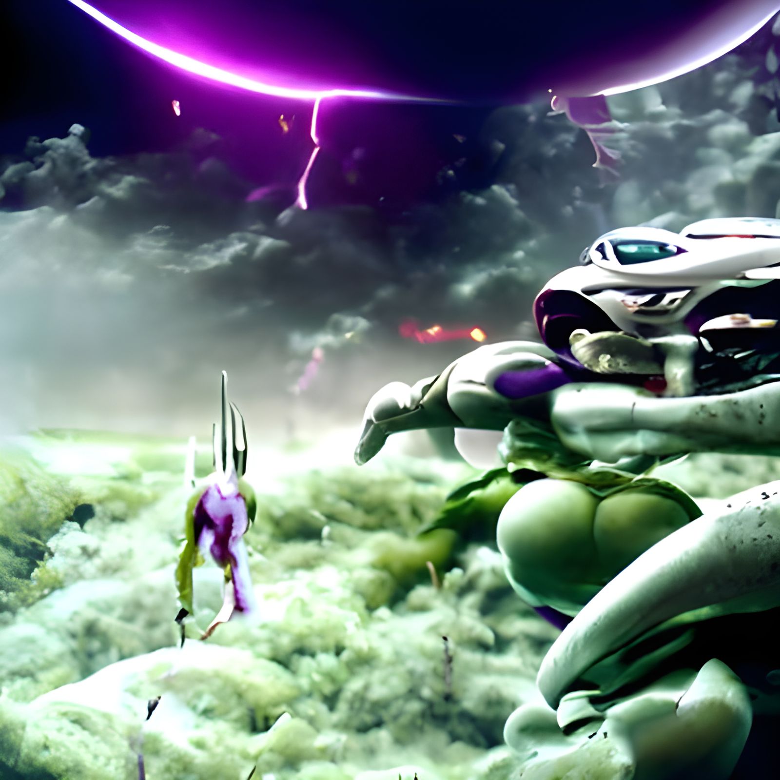 Freeza vs Justice League: Epic Digital Matte Painting
