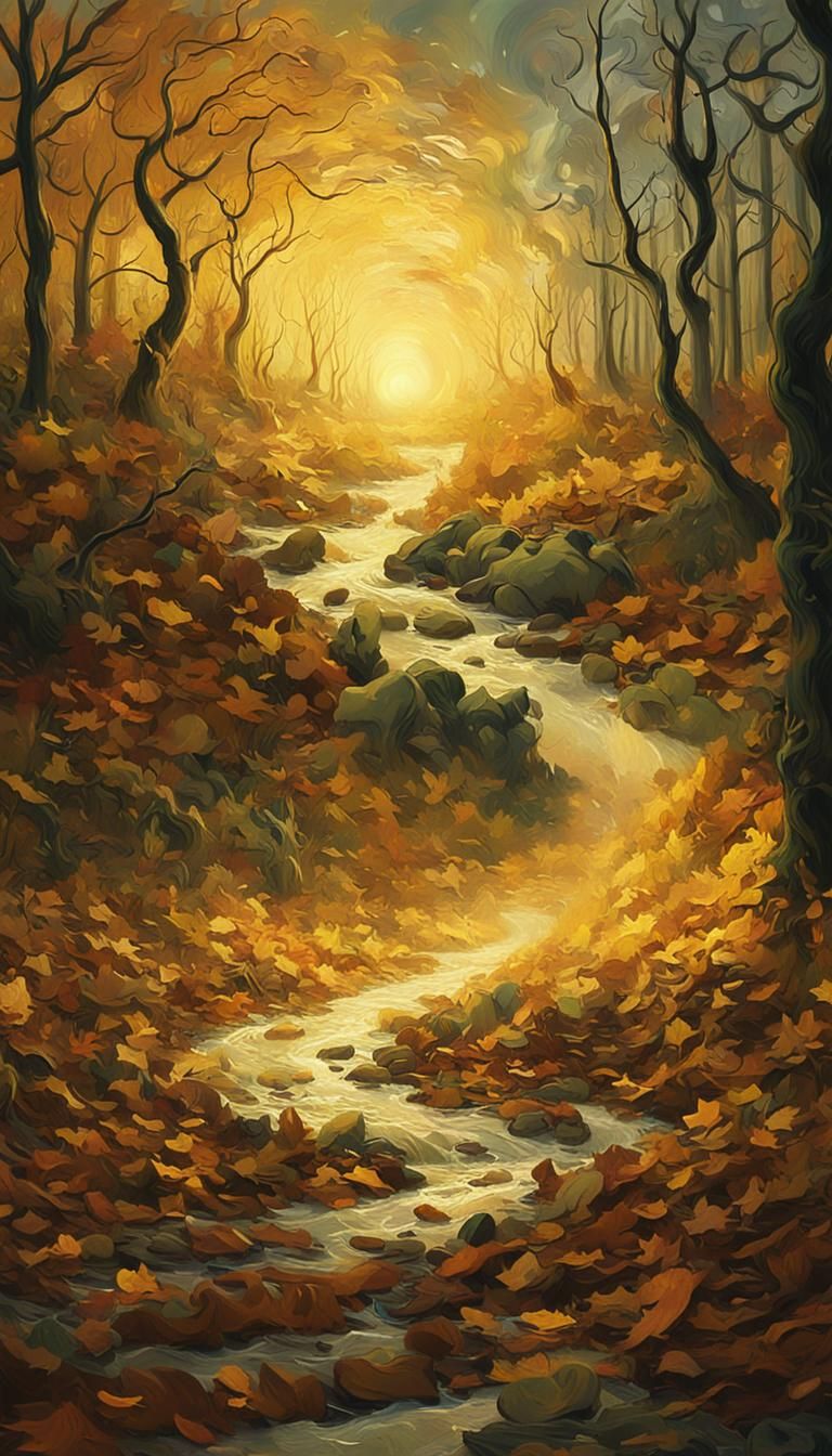 Amazon Forest Tornado in Van Gogh Style