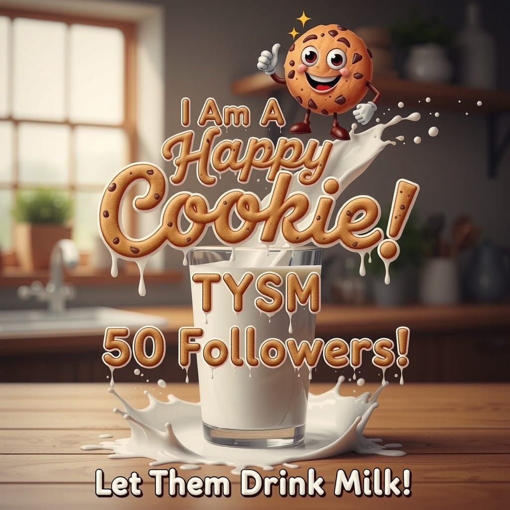 Milk and Cookies in a Warm Kitchen Scene