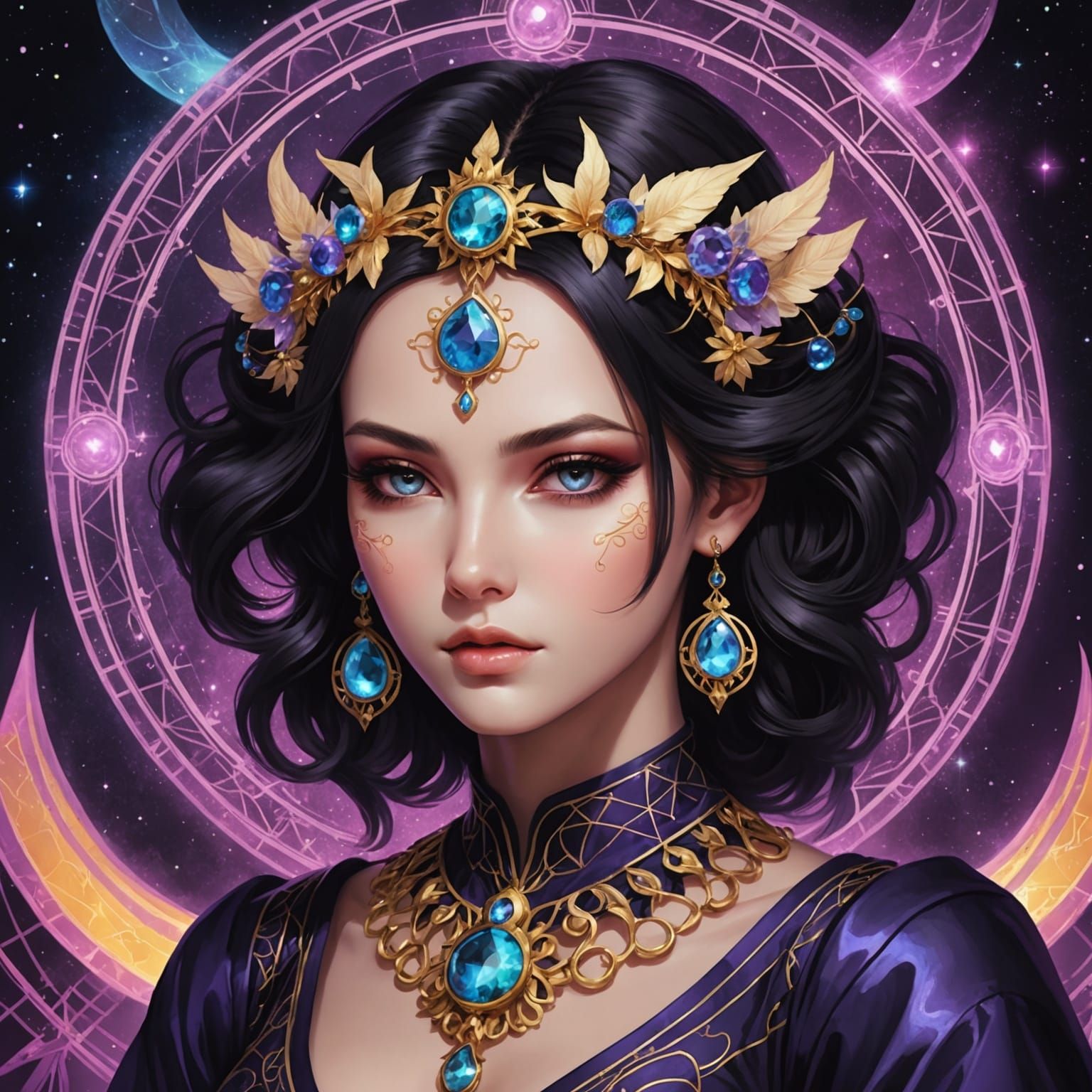 Psychic Androgyne in Digital Art Masterpiece